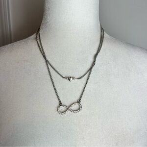 Necklaces Blank Infinity Pendant Jewelry Silver Jeweled